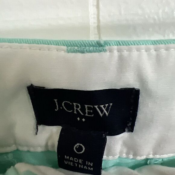 J Crew Women’s Mint Green Heathered Cute Summer Fashion‎ Chino Shorts Size 0 - Picture 2 of 5